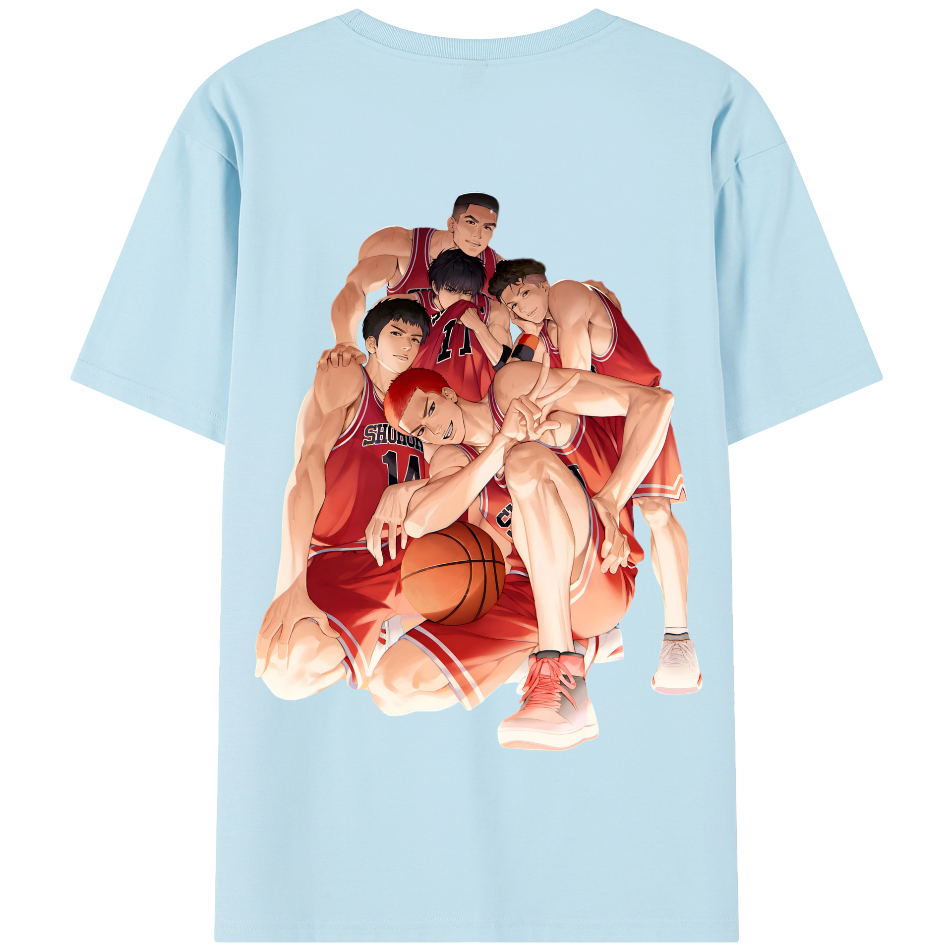 SLAM DUNK／スラムダンク 綿100％半袖Tシャツ（背面プリント）